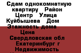 Сдам однокомнатную квартиру › Район ­ Центр › Улица ­  Куйбышева › Дом ­ 8 › Этажность дома ­ 12 › Цена ­ 11 800 - Свердловская обл., Екатеринбург г. Недвижимость » Квартиры аренда   